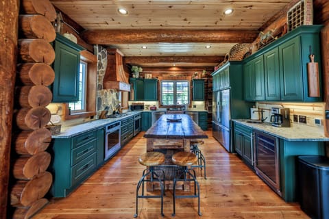 Huge kitchen with 2 dishwashers, two ovens, two refrigerators plus beverage fridge