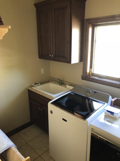 washer and dryer in first floor mudroom
