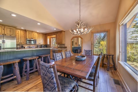 Dining area (seats 12 for meals--2 tables + counter)