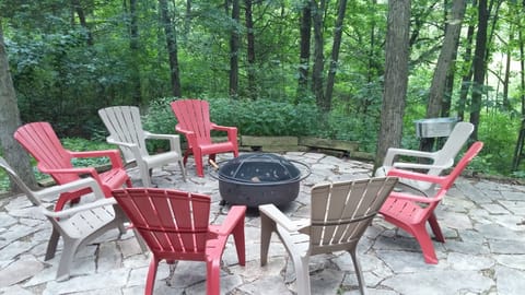 Enjoy the great outdoors with custom fire pit.