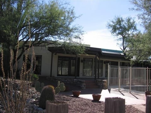 This is the back patio and  pool end on another beautiful sunny Tucson day.
