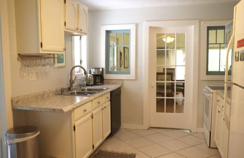 Kitchen with microwave and plenty of counter space for preparing favorite meals