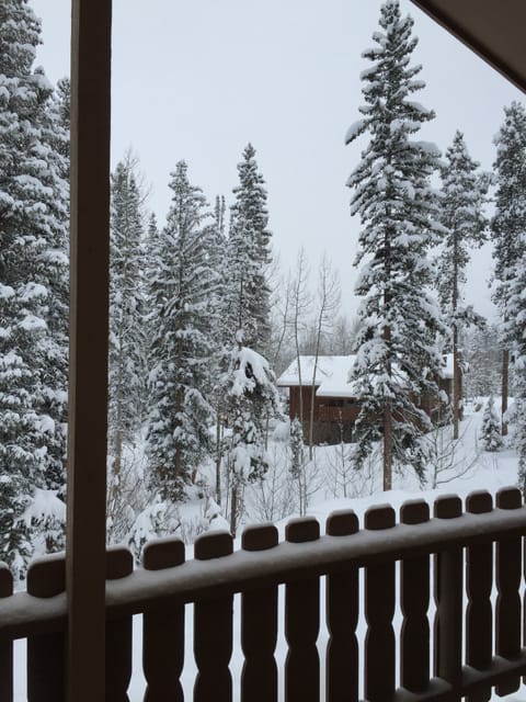 Winter view from the second story front deck