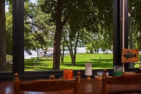 View of the lake from the back porch
