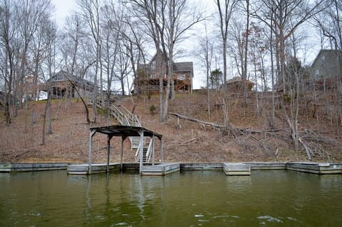 The Lake House as seen from the Lake! (Tall one in the middle.)