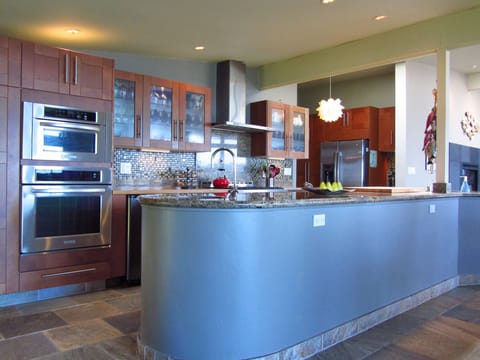 sleek and well appointed kitchen