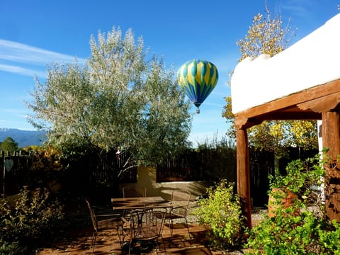 View from the courtyard in the summer.