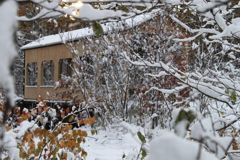 The covered bridge that takes you to our island paradise
