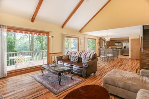 Great Room with new Stranded Bamboo 