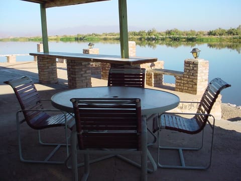 Quiet Morning on the Riverfront Patio