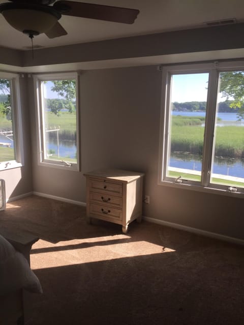 View from master bedroom.  King sized bed, huge walk-in closet and bathroom.