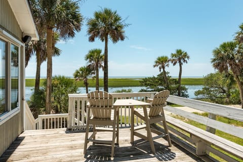 Side deck looking over marsh to the ocean