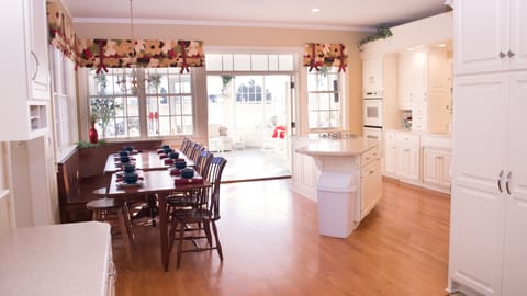Kitchen fully stocked with supplies for twenty.
