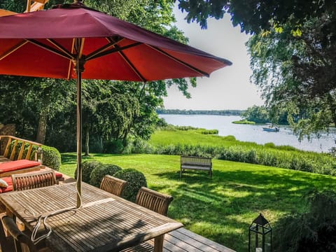 Walk to the beach, BBQ by the water, canoe off the private dock...all are option