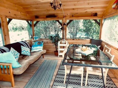 Interior of Screened-in Gazebo