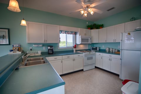 Large open kitchen makes cooking easy