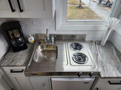 Efficiency kitchen in room, number eight