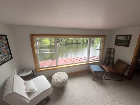 2nd floor reading nook overlooking the lake