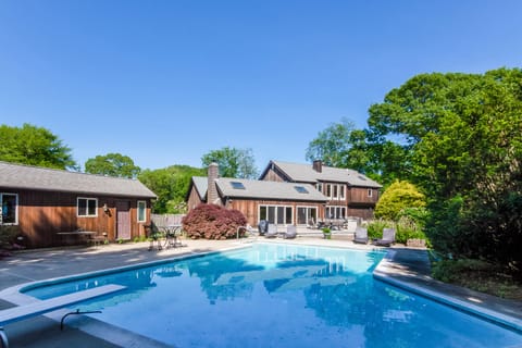 The backyard is ideal for outdoor enjoyment with the pool and huge patio