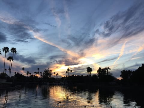 AZ sunset from Dobson lake