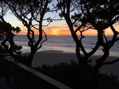Sunset view off deck