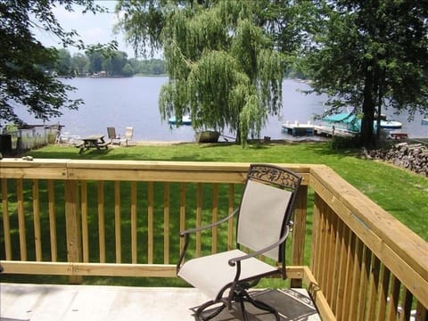 View of lake from upper patio 