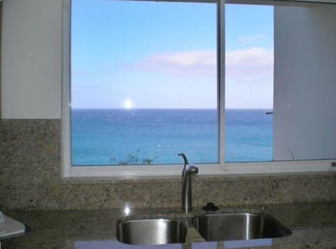 Even the newly remodeled kitchen has an oceanfront view!