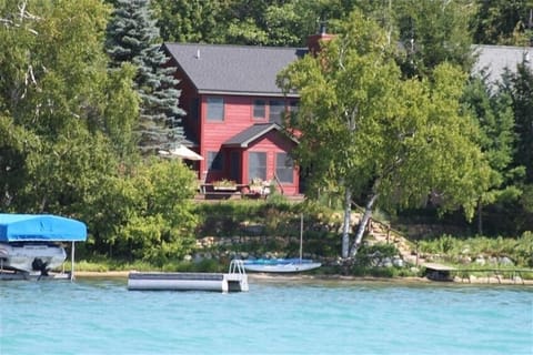 House from the lake--the water really is that color!