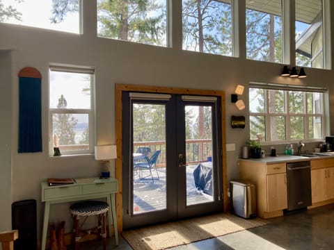 French doors lead onto the spacious deck.  Indoor/outdoor living at it's best!