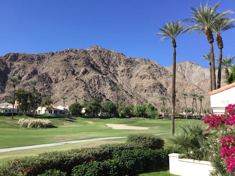 PGA West Mountain course 10th fairway and green. From living room patio.