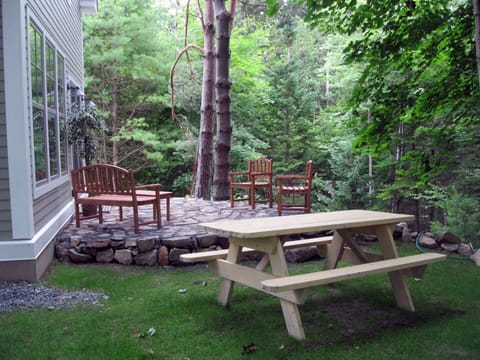 ... patio overlooking Stanley Brook.