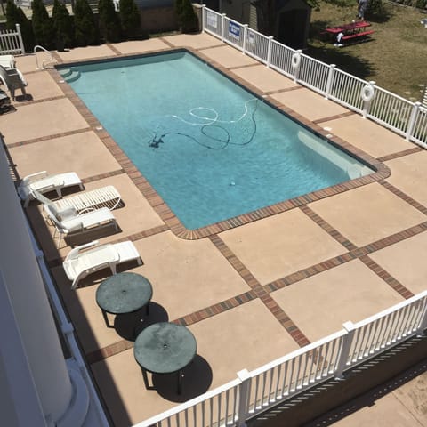 The pool from the porch