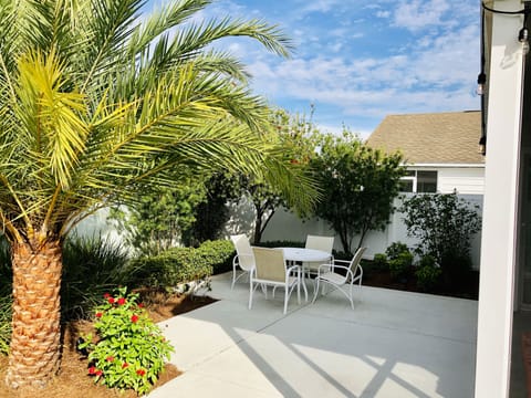 Enclosed backyard patio