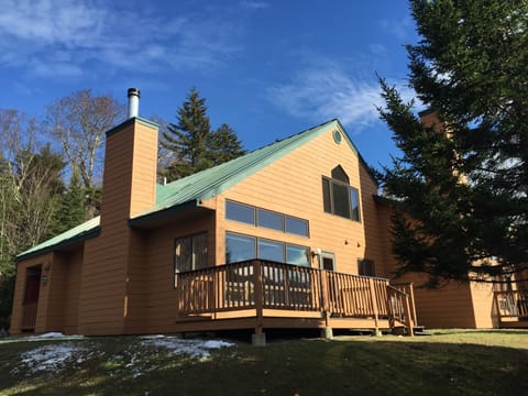 Exterior and deck view facing mountain