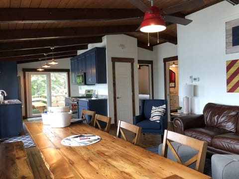 Main floor. 2 queen bedrooms & bathroom on this floor also.