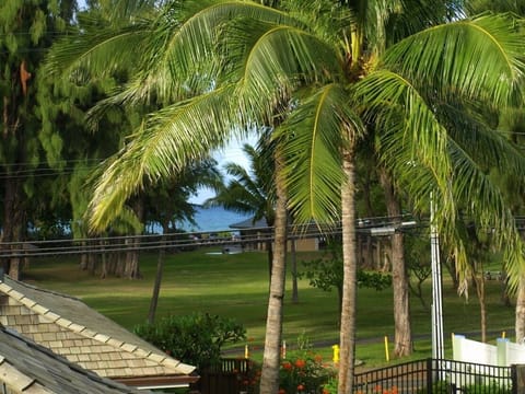 View of the beach park from upstairs Master Bedroom.