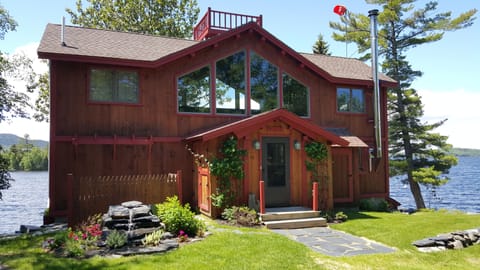 Front of cabin facing lake