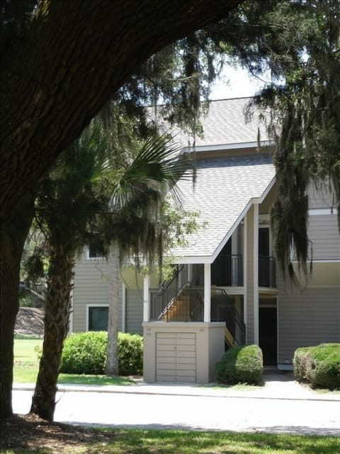 View - Front of Villa from the Spanish Moss covered Live Oaks...