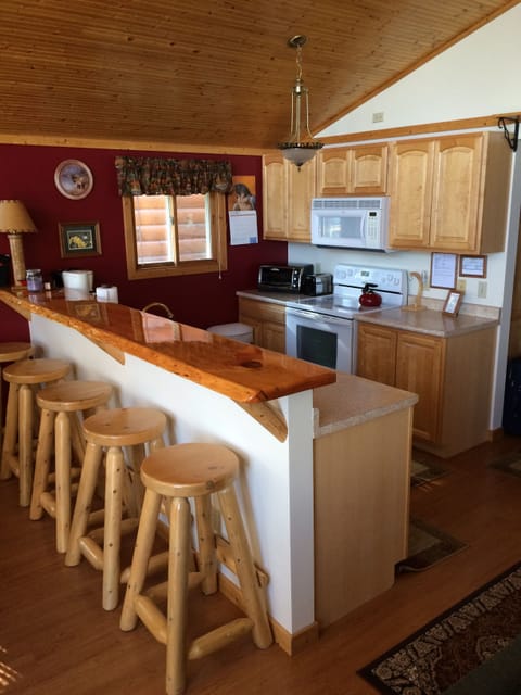 Modern Kitchen with Breakfast Bar & Amenities