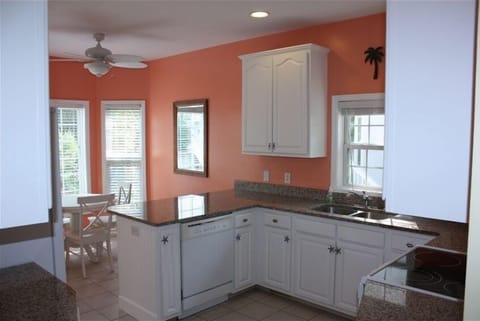 Seating for 7 in kitchen & 8 in dining area.  