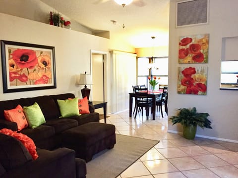 Open Floor Plan with High Ceilings make this comfy home feel big!