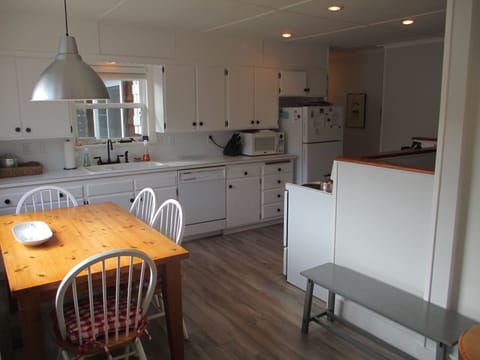 East facing kitchen off deck.