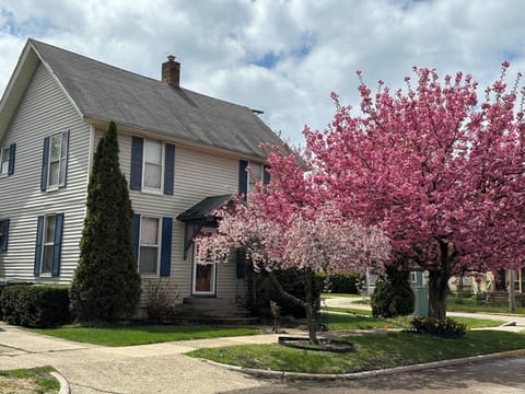 Corner house, this side faces Huron
