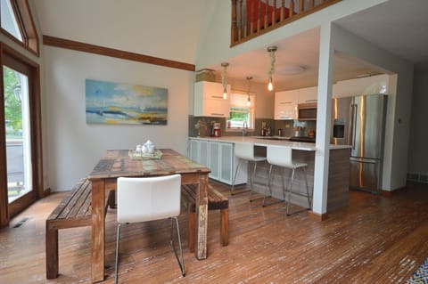 Dining area and kitchen