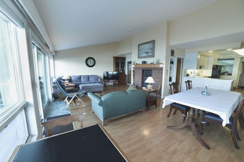 Living room and dining area