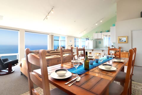 Dining area with views of the ocean
