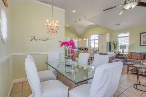 Coming into the house from our top uncovered deck, you see this view. 