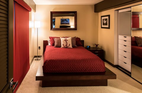 Master bedroom with new queen bed