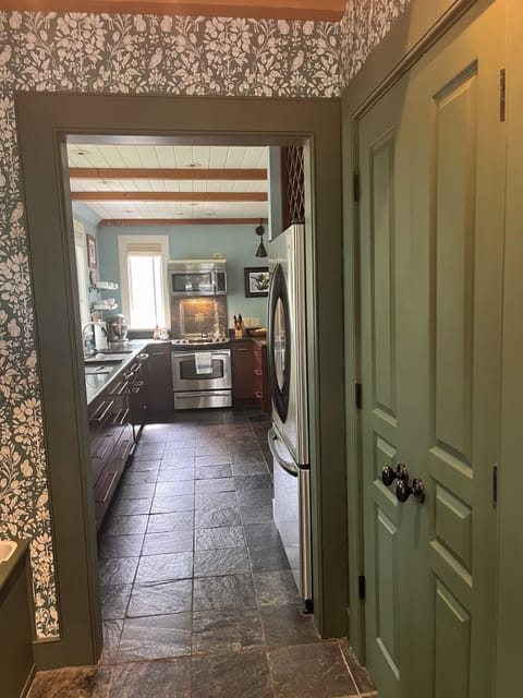 Mudroom entrance looking into kitchen