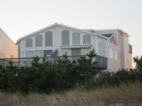 View of duplex  from beach: our Unit on left